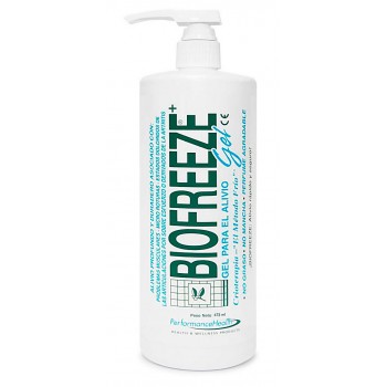 Gel de crioterapia para el alivio muscular y articular Biofreeze® formato grande con dosificador 480 gr.