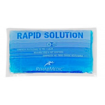Bolsa o compresa de gel azul para frío y calor reutilizable 15x26 cm, Rapid Solution de RehabMedic®